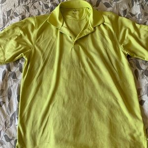 TOMMY MENS POLO SHIRT IN LIME GREEN